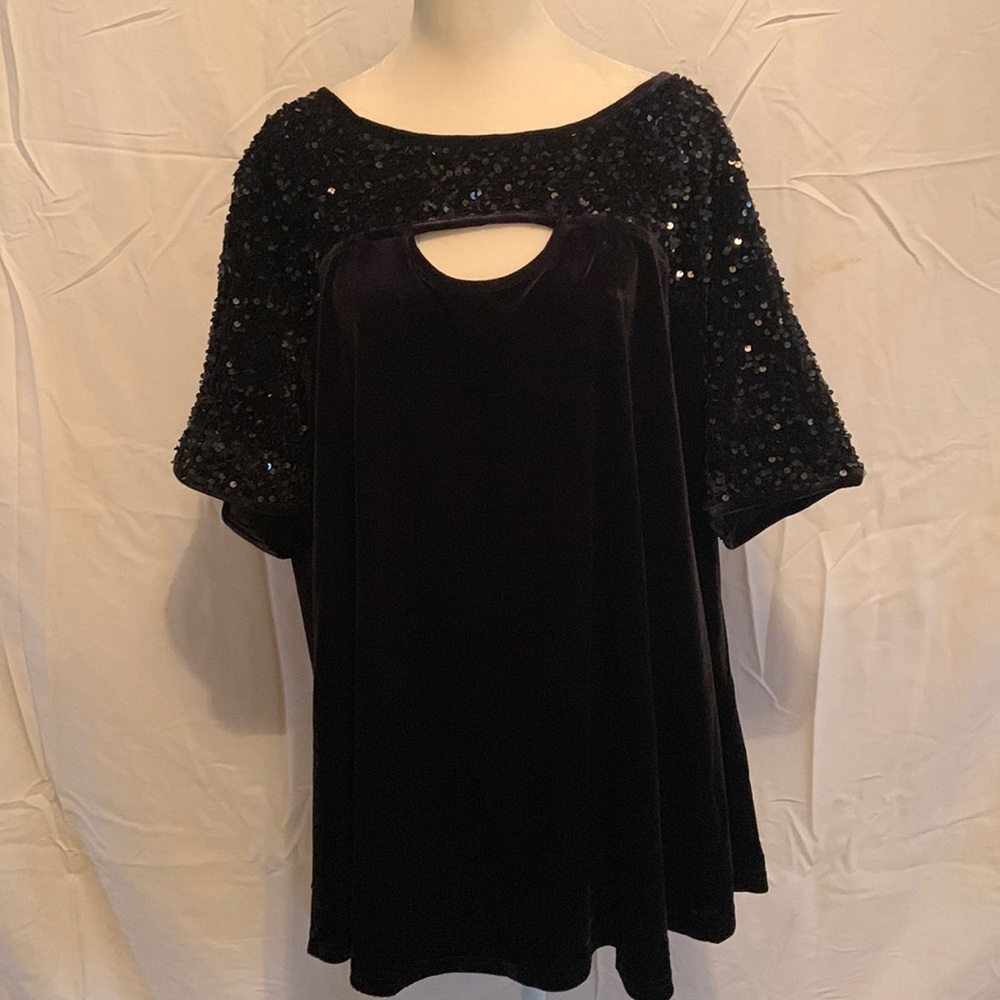 Black sequin shirt